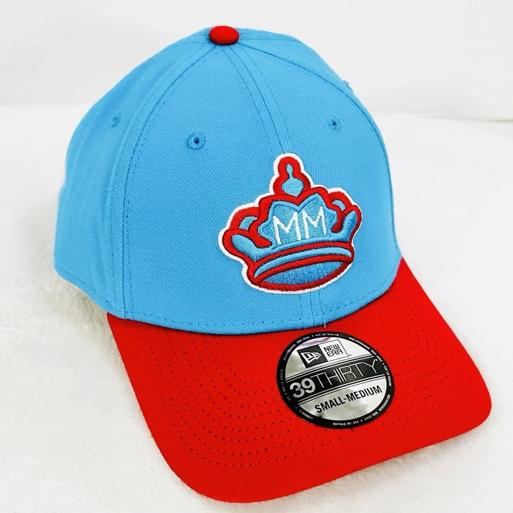 Miami Marlins New‎ Era City Connect 39THIRTY Stretch Flex Hat Cap S/M MLB Blue